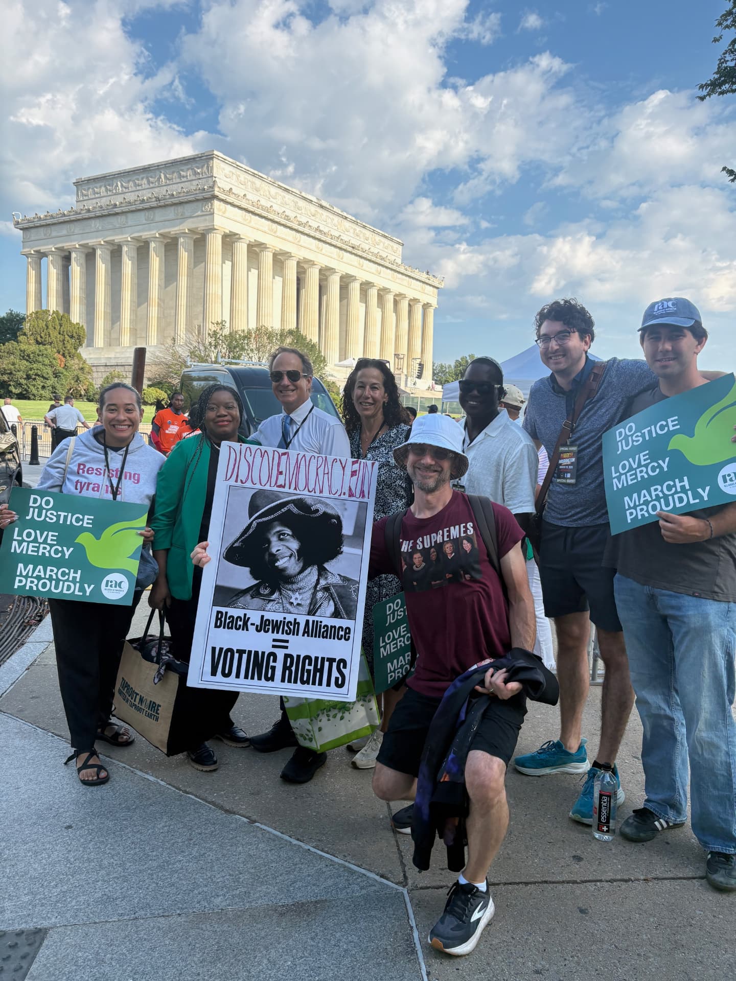 Disco Brian Davis with Rabbi Jonah Pesner, director of the Religious Action Center of Reform Judaism, at the March On Washington